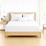 DECOR2ADMIRE 300 TC Premium Glace Cotton Solid Plain Pastel Shades Solid Bedsheet for Double Bed with 2 Pillow Covers for Home (90' x 100' or 229 cm x 254 cm) (Solid-Plain White)