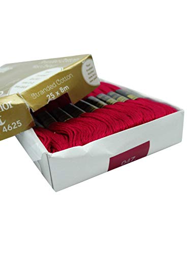 Image of Anchor Cotton Skeins - Embroidery Threads Cross Stitch /Longstitch (0047) Red - 8m x 10 nos