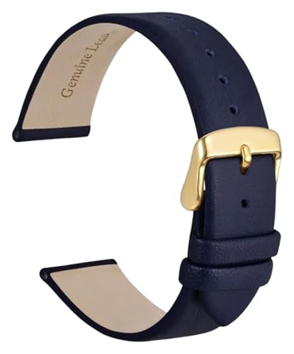 Bracelet montre 14mm cuir fin anti humidité contre transpiration