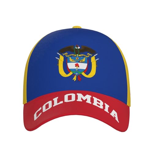 Image of Colombia Flag Colombian 3D Print Baseball Caps Unisex Hat Patriotic Cap Multicoloured
