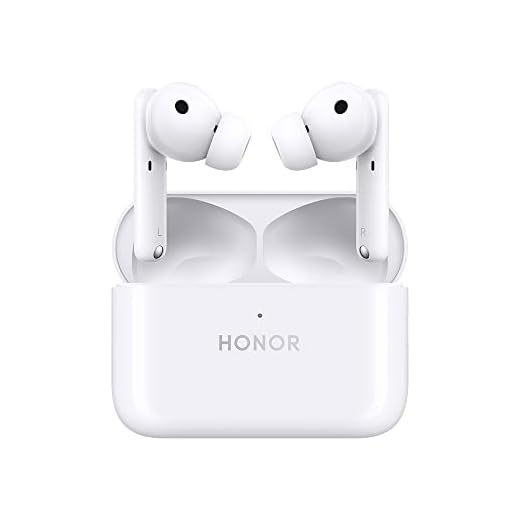 HONOR Earbuds 2 Lite - Ecouteurs Bluetooth sans Fil avec réduction Active de Bruit - Autonomie Longue durée 32 Heures – Charge Rapide - Blanc