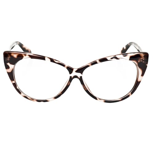 iB-iP Femme Monture Vintage Plastique Rétro Œil De Chat Lunettes Sans Correction, Taille: Taille unique, Léopard