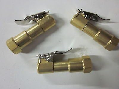 ~ 25 ~ Straight Brass Lock-ON TIRE INFLATOR AIR Chucks