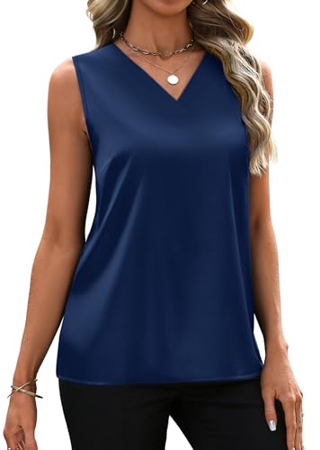 Sipaya Silk Satin Tank Tops for Women - $6.99 with code 6I983WQ2
