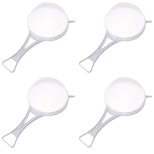 Image of Chef Aid Plastic Tea Strainer with Durable Nylon Mesh Kitchen Utensil 15cm (Pack of 4)