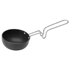 Abee Durable Small Hard Anodized Non Stick Tadka Pan Chowka Pan Kadai Vagariya (Size 9)