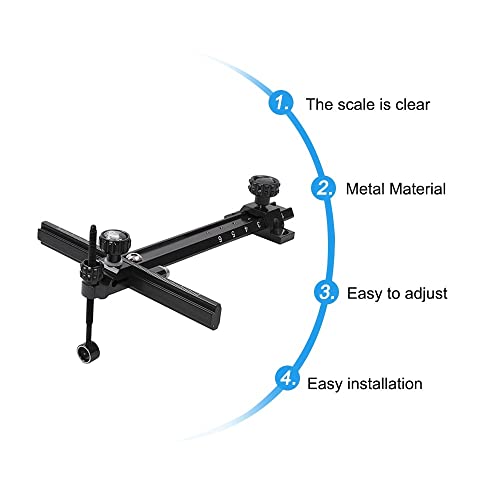 Archery Recurve Bow Target Sight, 6" T-Shape Recurve Bow Sight Fine-Tuning for Left and Right Hand - Image 2