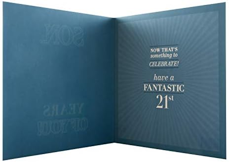 Hallmark 21st Birthday Card for Son - Holographic and Textured Foil Design