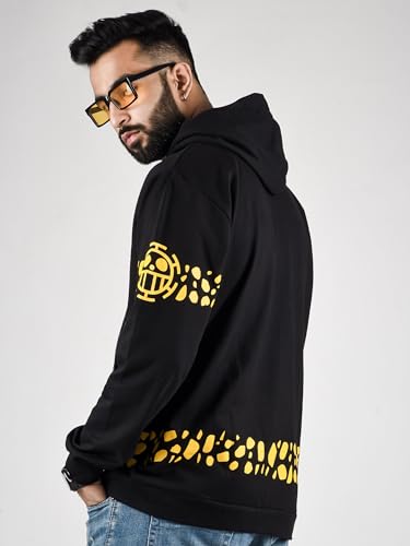 Image of ComicSense.xyz Unisex One Piece Anime Hoodie for Men and Women, Trafalgar Law Printed Cotton Cosplay Anime Hoodies