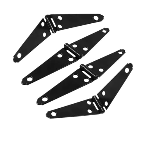 Bisagras de puerta de acero inoxidable resistentes con cierre automático, paquete de 2 bisagras de correa reversibles con tornillos para vallas, puertas de madera, puertas de armario y uso al aire