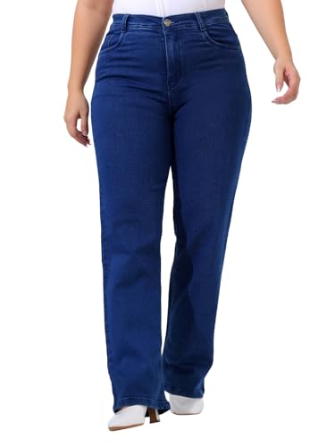 Image of Nifty Women's High Rise Denim Stretchable Straight Fit Plus Size Jeans