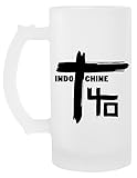 Suzetee Best Of Indochine Band Logo1 Exselna Genres Rock Verre À Bière Transparent Avec Gobelet À Poignée