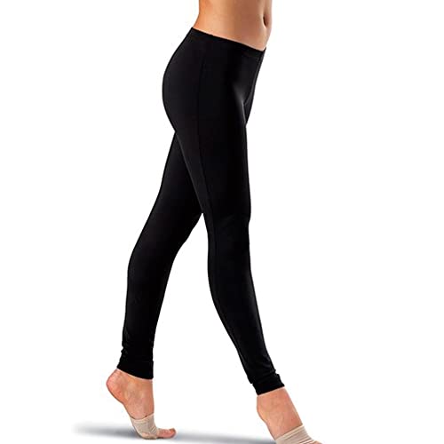 Womens Ankle Length Footless Tights Pantyhose Seamless Stretch Opaque Black !