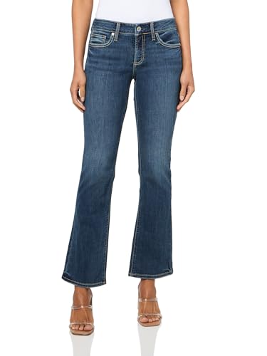 Image of Silver Jeans Co. Women's Elyse Mid Rise Comfort Fit Slim Bootcut Jeans