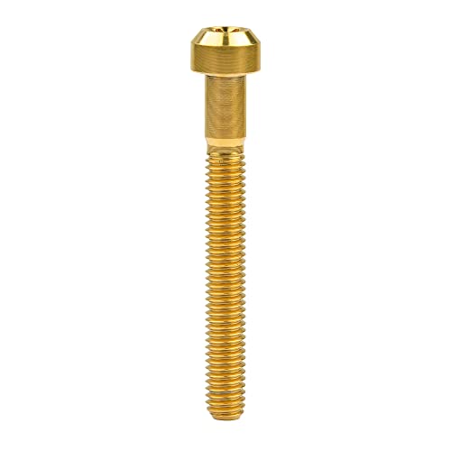 Image of Titanium Torx Square Head M6 x 10 15 20 25 30 35 40 45 50 60 65 70 80mm Screw Pack of 5 (Gold, M6x50mm)