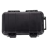 LIOOBO 1pc Sealed Box Outdoor Survival Storage Case Pressure Resistant Container for Camping Hiking Fishing Shockproof and Lightweight Black