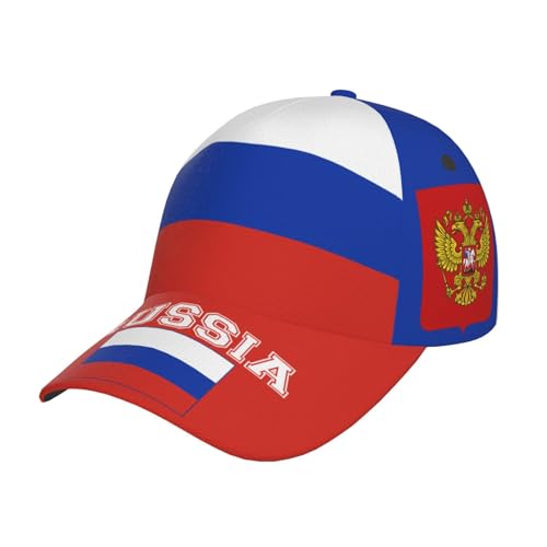 Casquette trucker drapeau russe réglable pour homme - Chapeau de golf taille unique pour l'extérieur