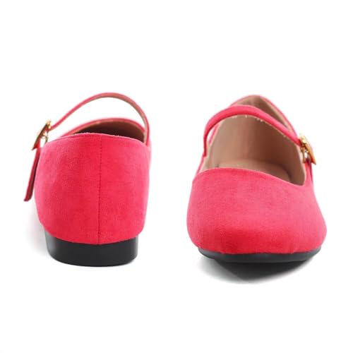 Image of LUXINYU Women's Slip on Flats,Classy Round Toe Solid Classic Mary Jane Ballet Dance Shoes Soft Comfortable PU Flat Shoes