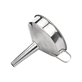 BEAMARKER Imbuto da Cucina in Acciaio Inossidabile, Imbuto in Met da 4.4 Pollice con Anello per Manico, Accessori da Cucina per Riempire Bottiglie, Trasferire Ingredienti Liquidi e Sec, Olio