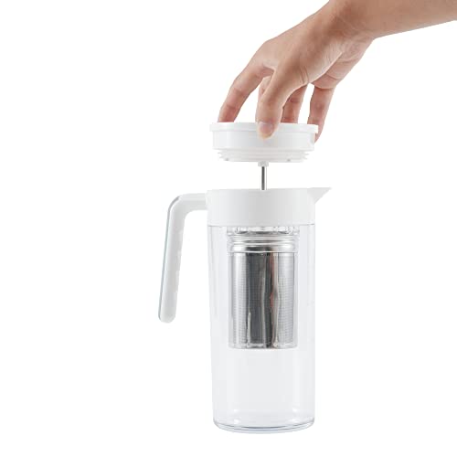 Tomiba Cold Brew Coffee Maker 1 Quart 100% Bpa Free Tritan Iced Coffee Maker Cold Brew Pitcher Leak-Proof Newest Patented #TOP6
