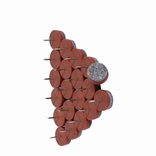 Garosa Lot de 20 Patins en Feutre de Sol pour Meubles, Protecteurs D'ongles Antidérapants pour Pieds de Table de Chaise, avec Feutre en Plastique ABS Durable pour éviter Les Rayures sur (Brown)
