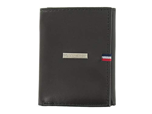Tommy Hilfiger Men's Tri-Fold Wallet 3-Fold Wallet (Brown)