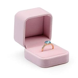 Oirlv Boite a Bijoux en Velours Rose,Utilisée pour Le Mariage,Les FiançAilles,La Boîte Cadeau d&rsquo;anniversaire,L&rsquo;Affichage de Bijoux de Comptoir de Centre Commercial