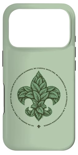Scouts BSA Outdoor Code Artistic Leaf Design �X�}�z�P�[�X iPhone 17 Pro �p
