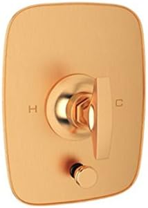 Rohl MB2039DMSG Michael Berman Graceline Pressure Balance Trim Package Only with Diverter and Metal Dial Handle, Satin Gold
