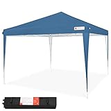 Best Choice Products 10x10ft Outdoor Portable Lightweight Folding Instant Pop Up Gazebo Canopy Shade Tent w/Adjustable Height, Wind Vent, Carrying Bag - Blue