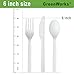 GreenWorks 1000 Count 6" Compostable Forks, BPI Certified,Bulk Cutlery Utensils Fork 4