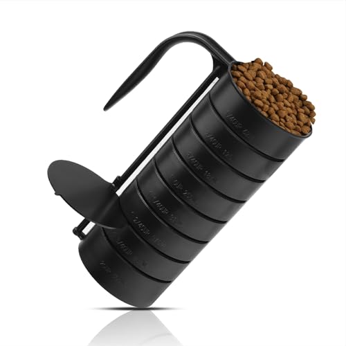 Tazas medidoras para alimento de mascotas, 2 unidades, negro, capacidad 2 tazas miniatura 7