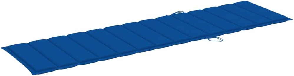 Sun Lounger Cushion, Outdoor Chaise Lounge Seat Cushions for Patio Furniture Lounge Chairs, Fabric (100% Polyester), 78.7"x19.7"x1.2", Royal Blue