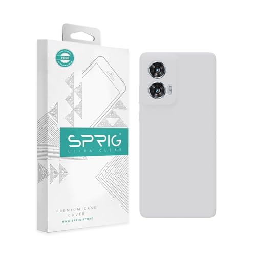 Image of SPRIG Compatible with Moto Edge 50 Fusion Premium SilkTone (Liquid Silicone) Back Cover Drop Tested Shock Proof Mobile Case for Men, Women, Boys and Girls with Camera Protection (White)
