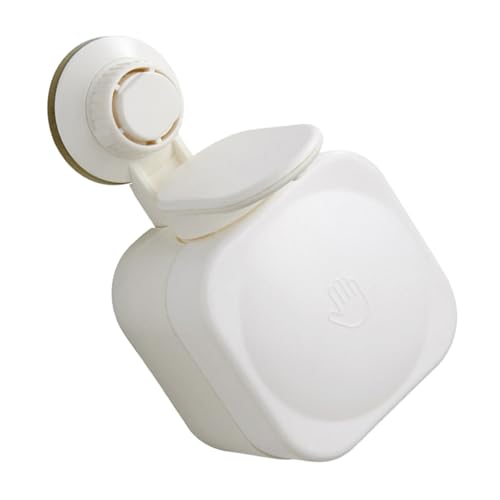 SOLUSTRE Dispensador de Jabón para Baño con Montaje Pared y Ventosa Dosificador Manual para Gel Ducha y Champú Diseño sin Taladro para Superficies Instalación Fácil Fugas