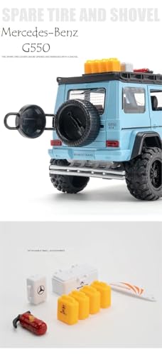 Image of WORSHIPER 1:24 Diecast Model Alloy Benz G550-4X4 Modified Alloy Metal Pull Back Car with 6 Openable Doors & Sound Light Auto Toy Car Best Gift Toys for Kids Boys?Colors As Per Stock?