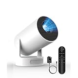 Alwtniet プロジェクター 家庭用【18000LM・4K対応】ぷろじえくたー 小型 天井投影 Bluetooth 5.4 & Wi-Fi6搭載 HiFiスピーカー内蔵 短距離投影 大画面 スタンド一体型 ホームプロジェクター 軽量 スマホ/パソコン/PS機など接続可 日本語取扱説明書 (ホワイト)