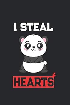 Ich Stehle Herzen Panda Design Notizheft - Notizbuch : Liniert, 6x9 Gr??e, 120 Seiten Wei?es Papier
