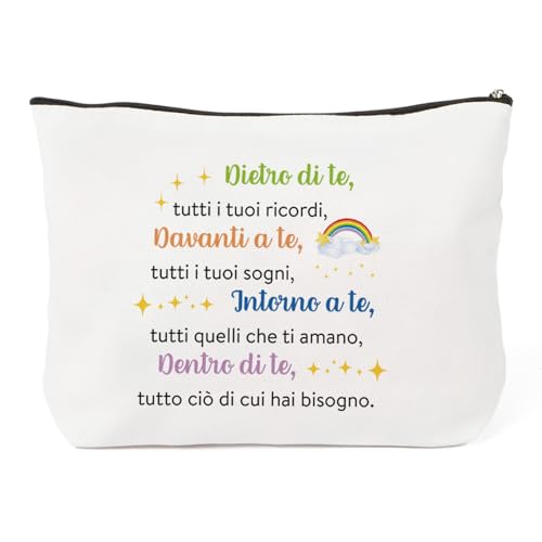 Regalo Laurea Donna,Regali per La Laurea,Idea Regalo per Festa Della Donna Ragazza Divertenti San Valentino per Lei Natale,Regali Amica Sorella Insegnanti Colleghe Maestre Compleanno,Pochette Trucchi