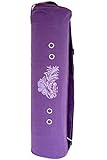 MERU Dual Air-flow Zipper 3 Storage Pockets Yoga Mat Bag, Large - Purple