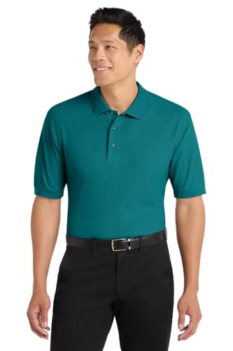 Port Authority Unisex Silk Touch Polo Teal Green