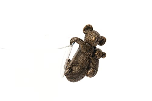 Pot Buddies Handmade Koala and Cub Figure Plant Pot Hanger - Decorative Hanging Garden Ornament - Flower Planter Figurine