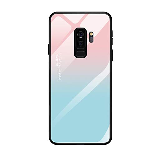 Fvntuey Compatible with Samsung Galaxy A20 Accessories Hard [Tempered Glass Back] Shell Cool Pattern Design with Soft TPU Bumper Full Body Protection Case Fashion Slim Cover for Galaxy A20(Gradient 1)