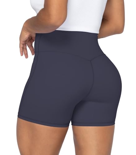 Image of Sunzel Crossover Biker Shorts for Women, No Front Seam V High Waist Yoga Workout Gym Shorts with Tummy Control | 4 Or 6-Inch Inseam, High Waisted, Tummy Control, Crossover Waist, Buttery Soft, No Front Seam, Squat Proof, Compression