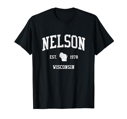 Nelson WI Vintage Athletic Sports JS01 T-Shirt