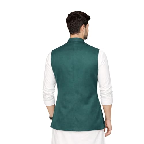 Image of DesignerBin Men's Nehru jacket Waistcoat, Modi Jacket with Beautiful Color