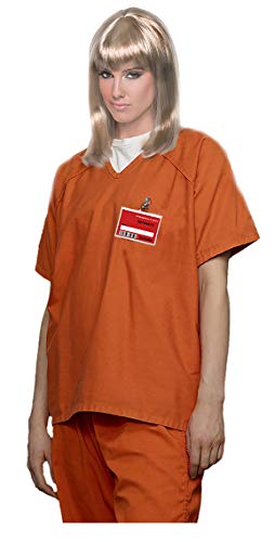 Orange Prisoner Costume for Women Escaped Convict Costume Hillary Prison Costume