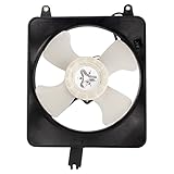 TRQ A/C Condenser Cooling Fan Assembly Compatible with 1990-1993 Honda Accord 1992-1996 Prelude HO3113101