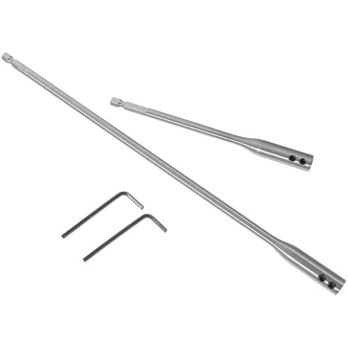 Zerodeko Bohrerverlängerung 4 Stück 150/300Mm Hochfester Stahl Rostbeständig für Holzbohrarbeiten Handwerk