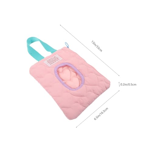 lurrose 便携式綿素材ベビーおしりふきケース 蓋付き詰め替え可能ウェットティッシュホルダー 用ハンギングポーチ 外出便利